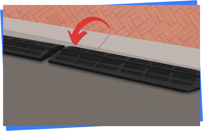 Step 2 - Position Smooth Curb center section on rolled curb