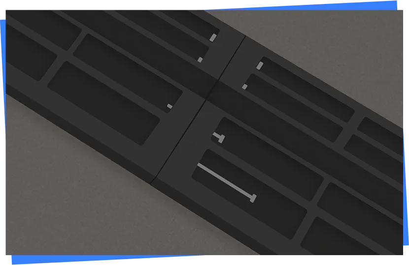 Smooth Curb ramp fully assembled in driveway curb after installation