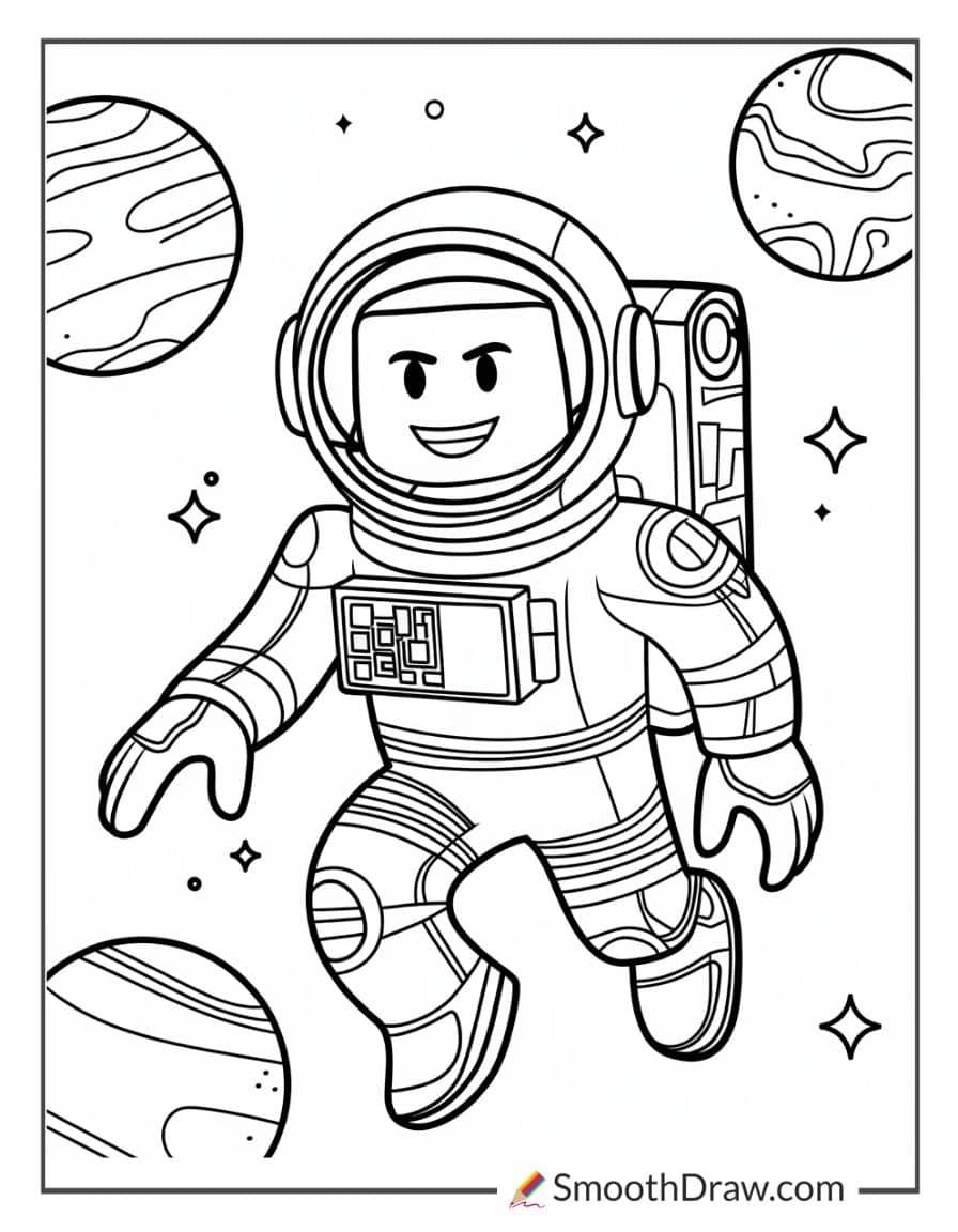 74 Roblox Coloring Pages Free PDF Printables Roblox Astronaut 