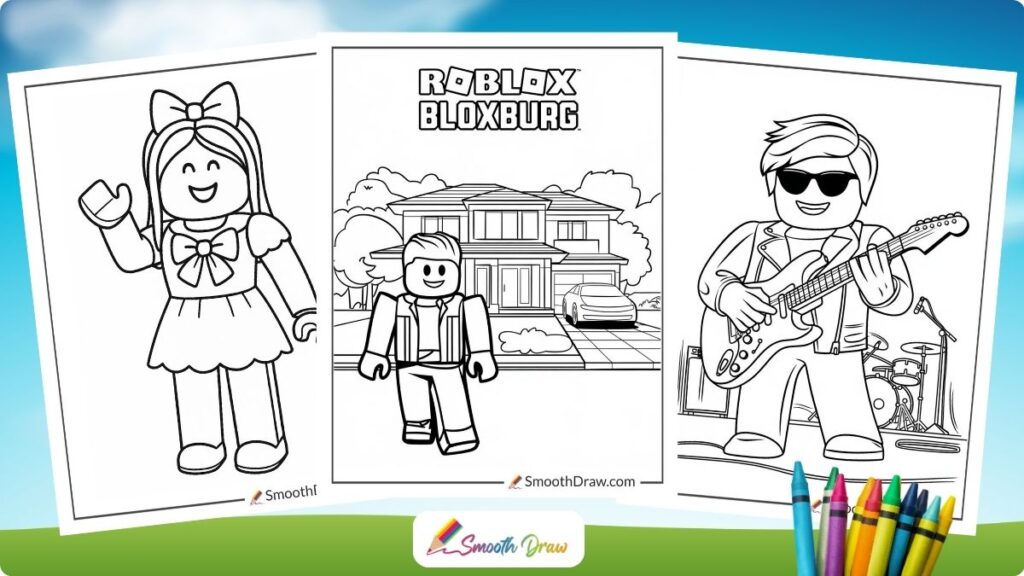 74 Roblox Coloring Pages Free PDF Printables Roblox Coloring Pages 1 1024x576 