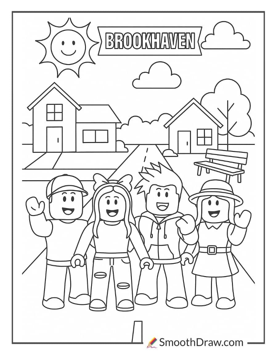 74 Roblox Coloring Pages Free PDF Printables Roblox Coloring Pages Brookhaven 