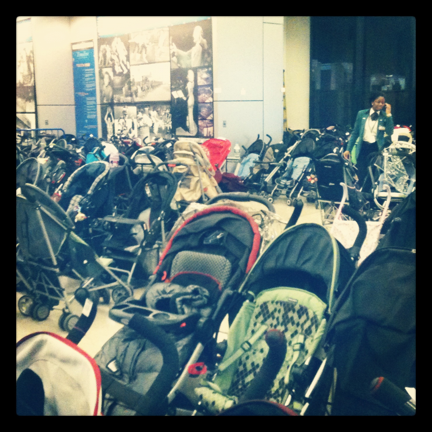This was the "stroller parking" at the Globetrotters game. SO. MANY. BABIES!