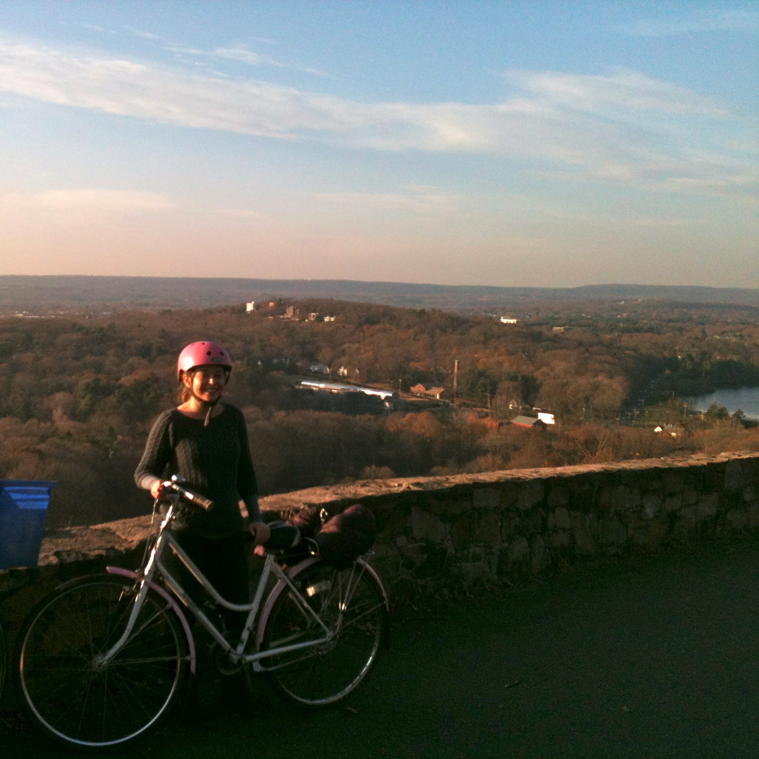 Devin and I biked up a mountain in Connecticut.