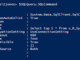 Powershell Custom Class For Querying A Sql Server