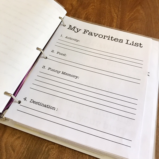 My Favorites Journal