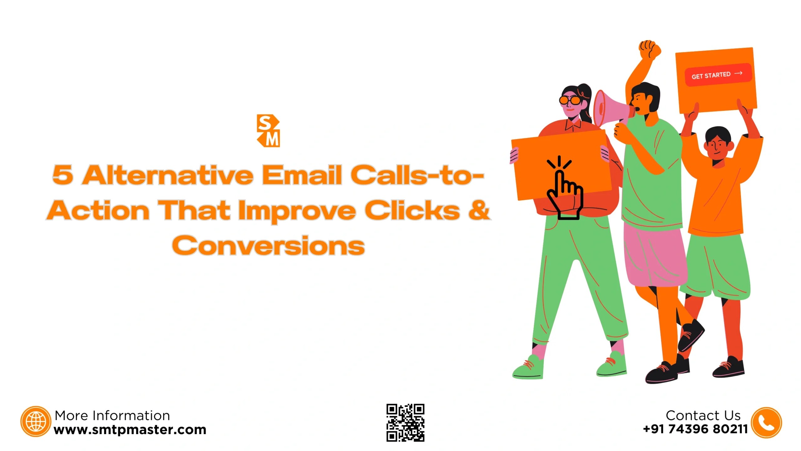 Alternative email calls-to-action illustration.