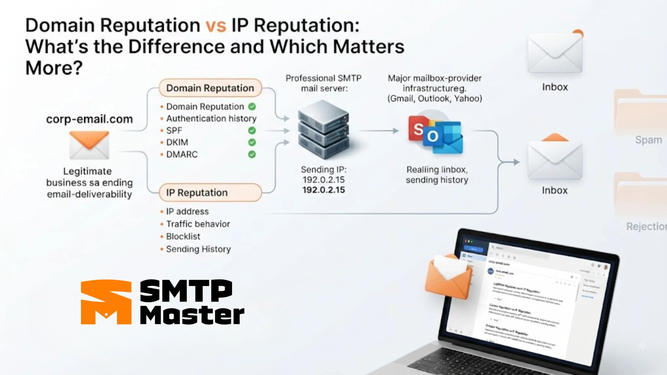 Domain reputation vs IP reputation comparison for email deliverability