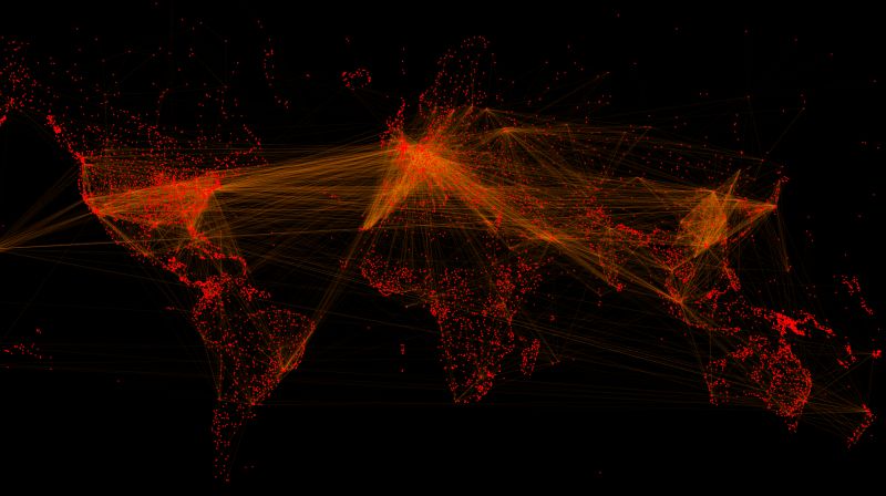 Flight Paths Visualization - Desktop Geometric Backgrounds for Desktop
