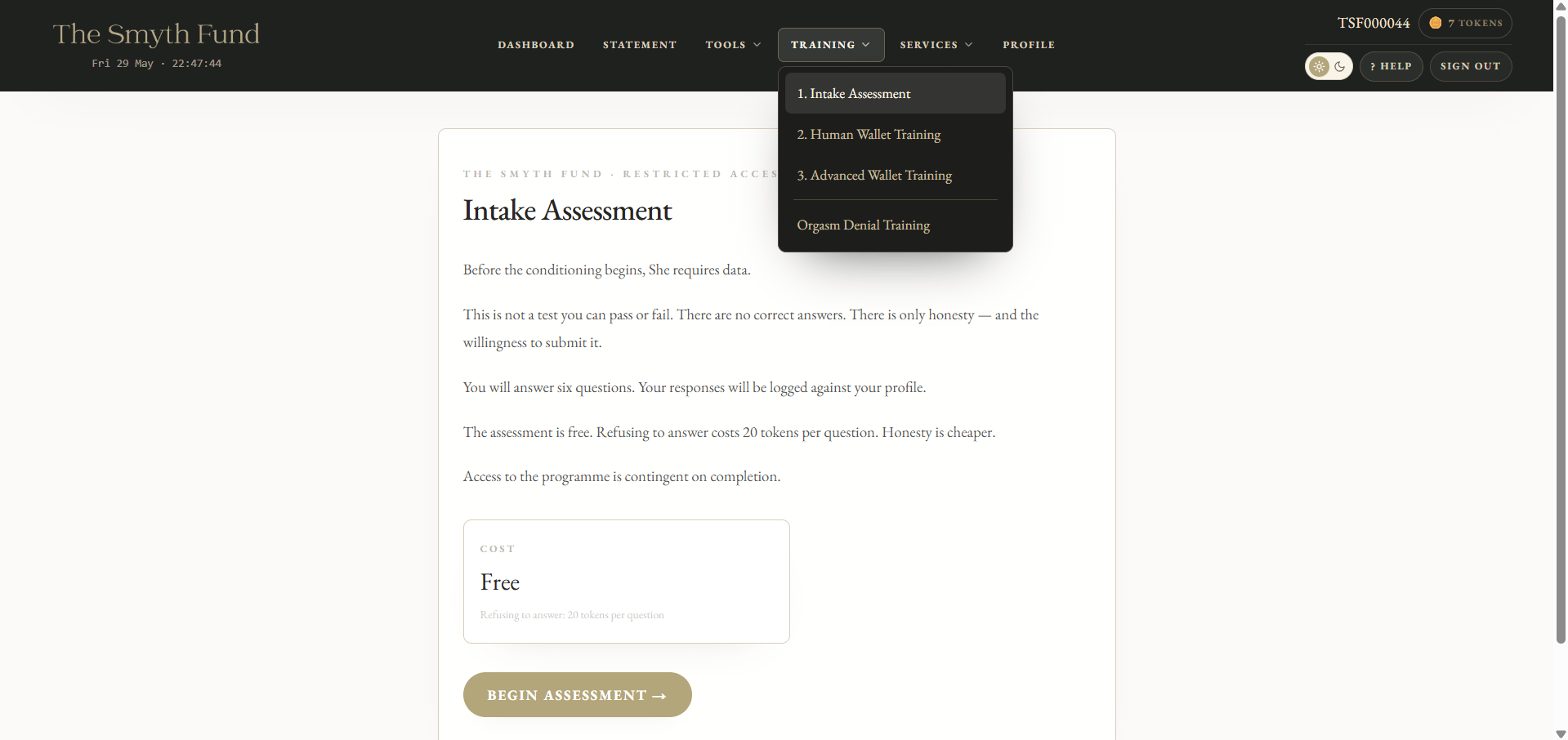 Intake Assessment