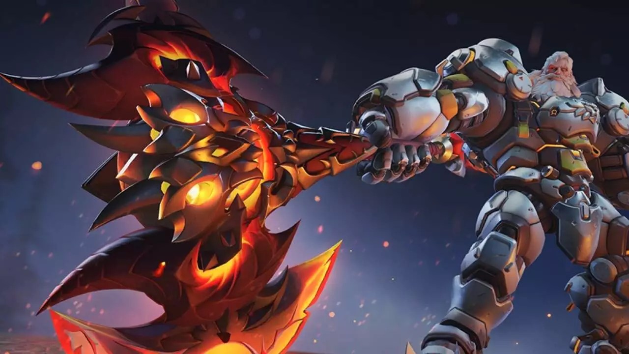 The Evolution of Overwatch 2’s Bound Demon Reinhardt Mythic Weapon Skin