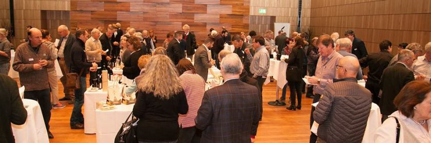 A view of the room where the Valpolicella exhibitors offer their wines for tasting