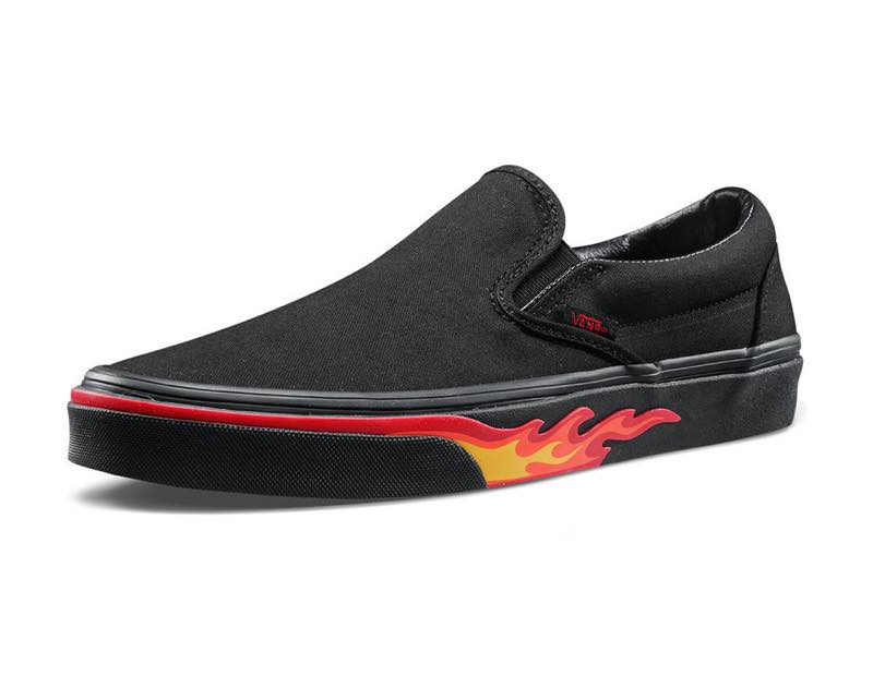 vans flame wall slip on