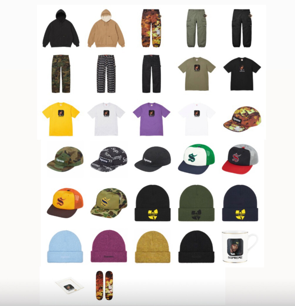 Wu-Tang Clan × SUPREME WEEK10 国内11月1日発売予定 販売