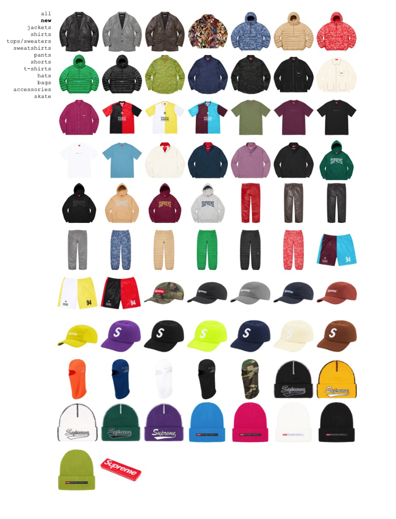 SUPREME WEEK 6 販売予定アイテム/予想価格 国内10月8日発売