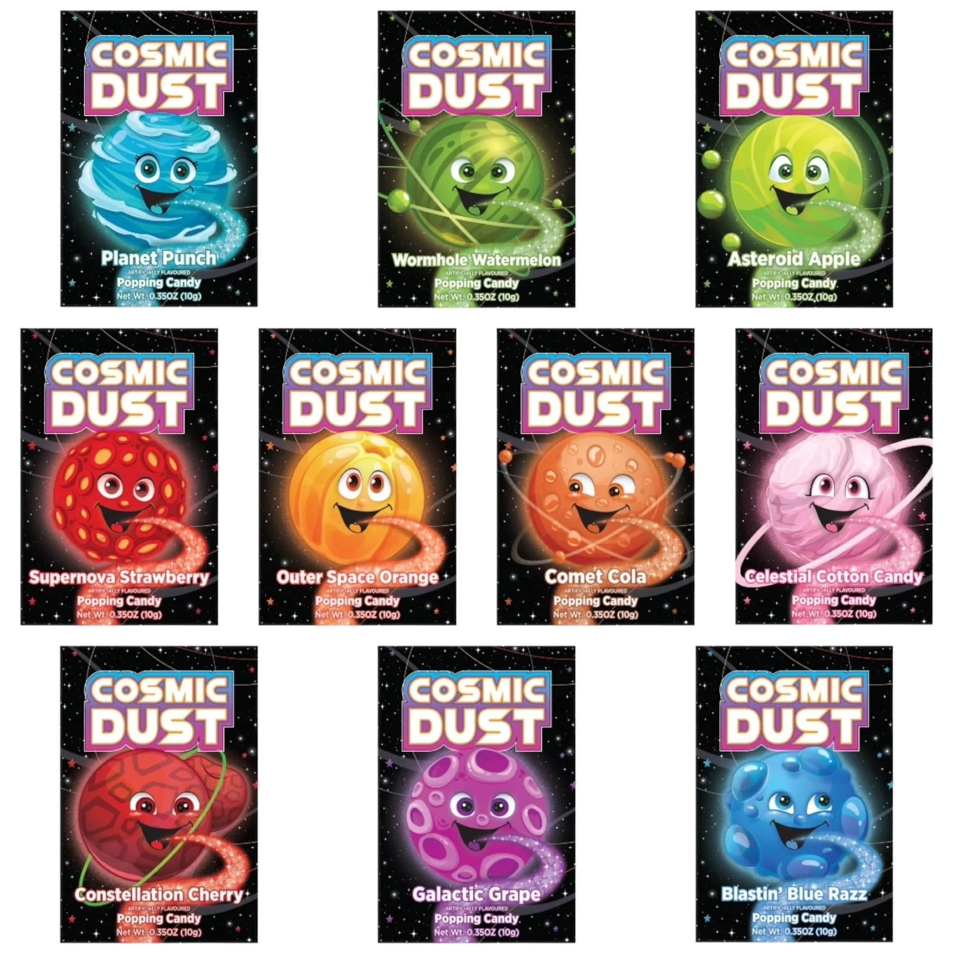 Cosmic Dust popping candy mix pakket 10 zakjesx10 gram