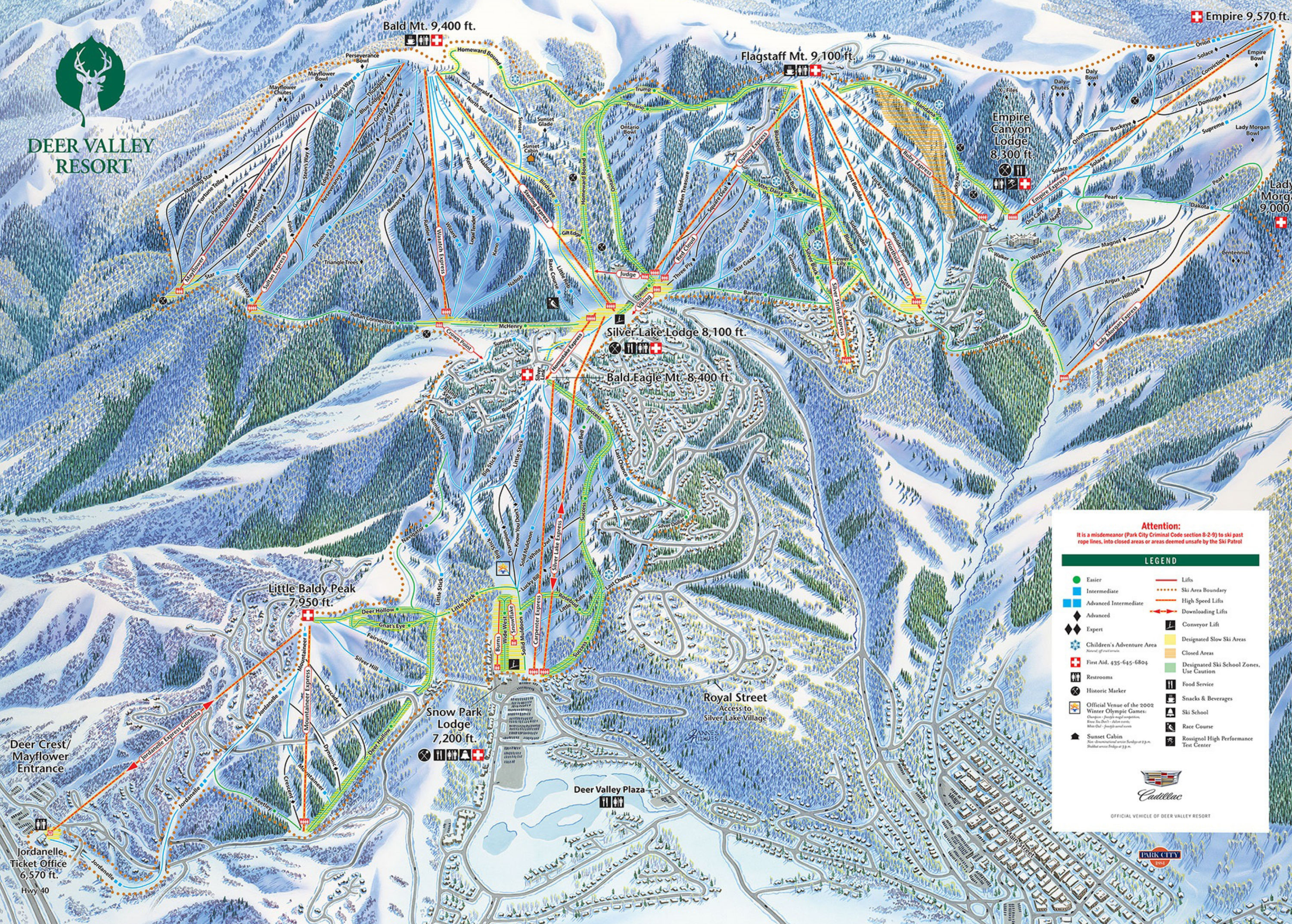 Trail Map Of Deer Valley Explore And Zoom On Slopes Deer Valley 