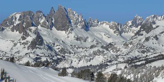 The Minarets from Mammoth ski resort, CA.