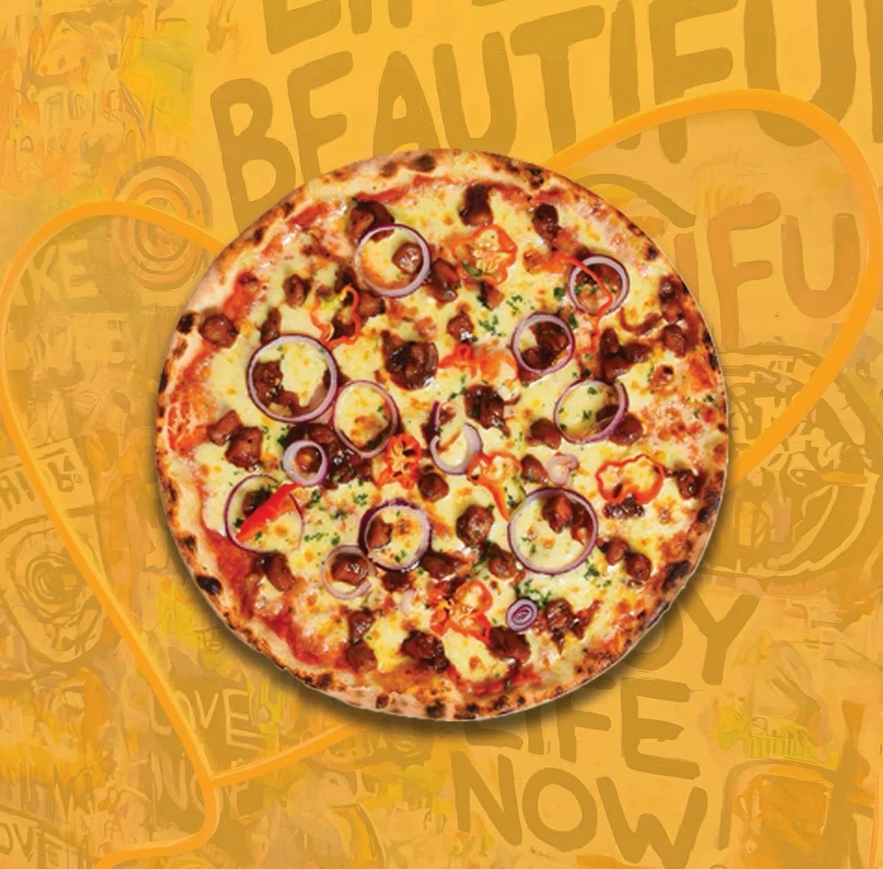 Devilled Chicken Pizza