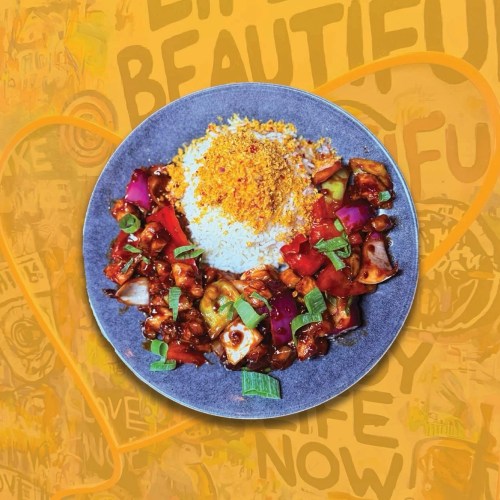 Devilled Pork with Basmathi Rice