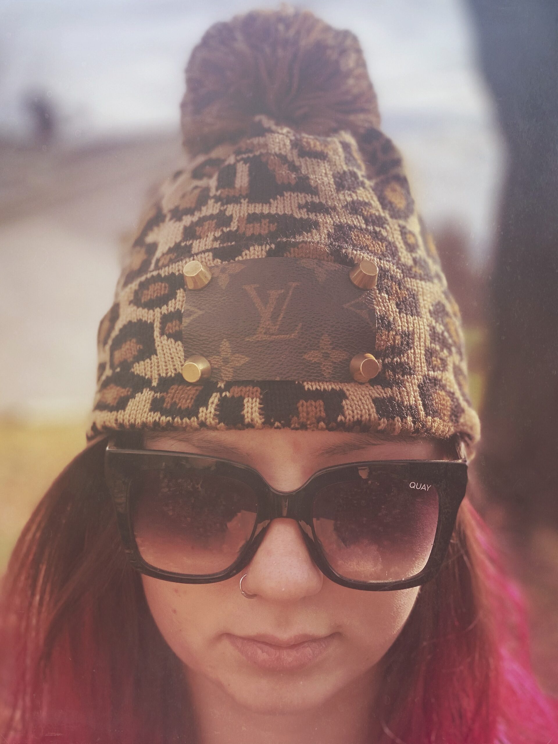 Leopard Print Louis Vuitton Beanie • So 