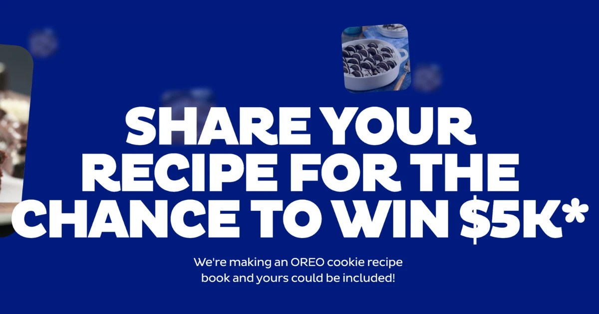 Sweepstakes! Win $5,000 in the Oreo Recipe Sweepstakes