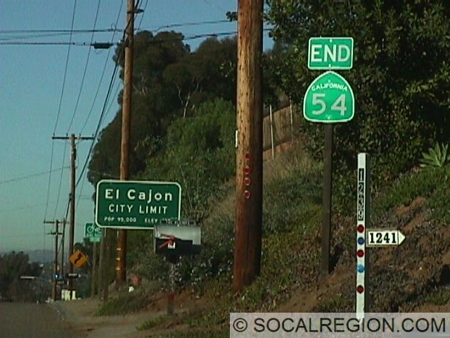 End signage at the southern El Cajon City Limits.