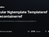 Angular Ngtemplate Templateref Viewcontainerref Stackblitz