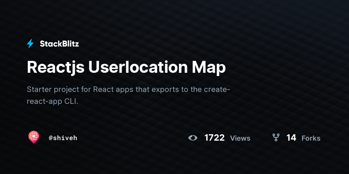 Reactjs Map StackBlitz