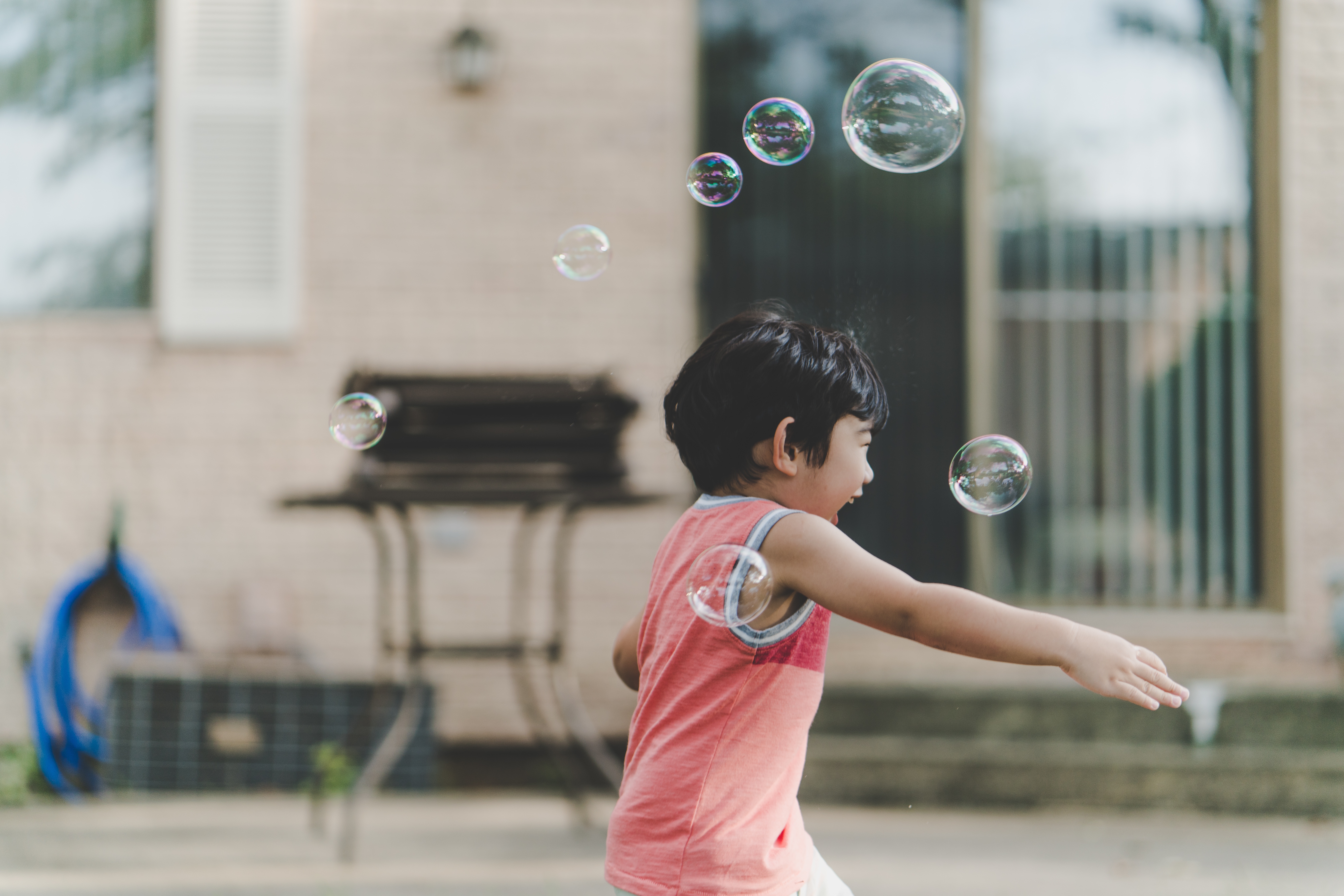 Boy with bubbles