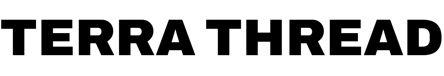 Alt text: "Terra Thread logo showcasing sustainable and eco-friendly apparel brand, ideal for custom corporate swag and promotional products."
