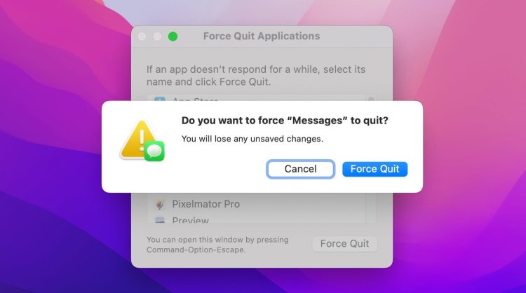 force quit app on Mac