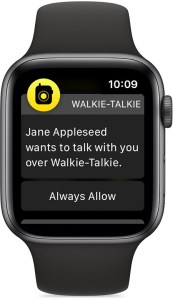 How to use walkie talkie on Apple Watch