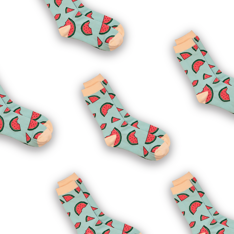 Watermelon sock tile