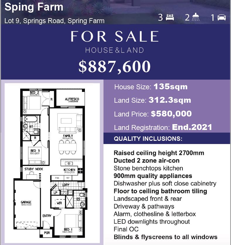 Spring farm house and land package sale