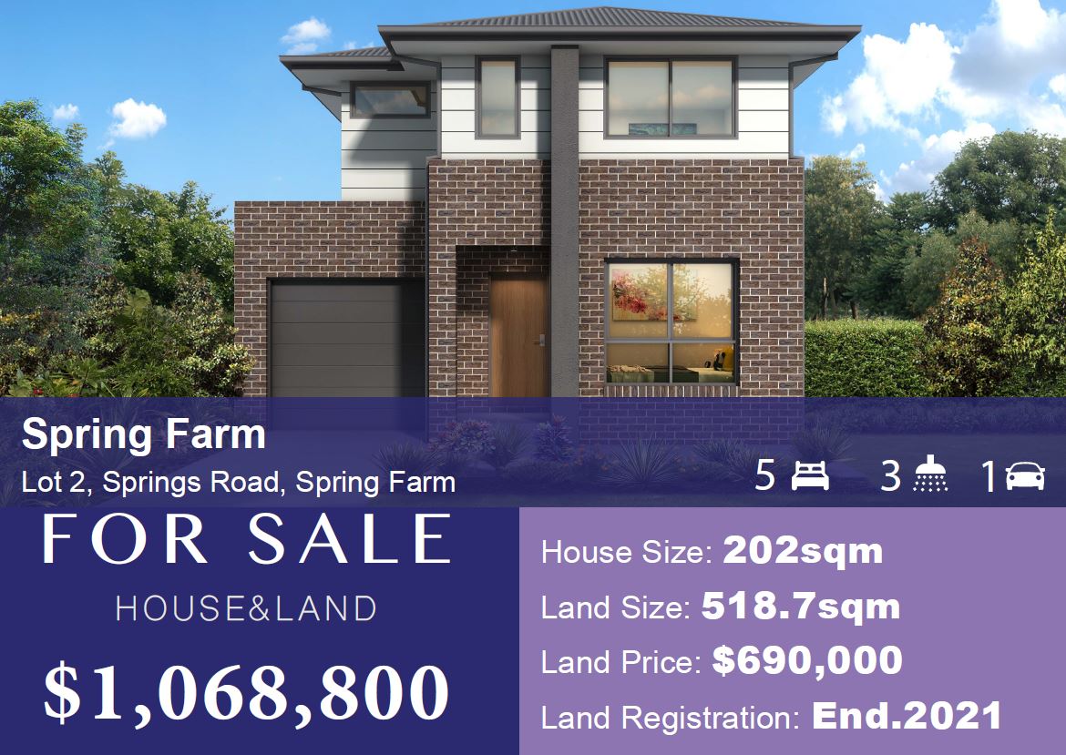 Spring farm house and land package sale