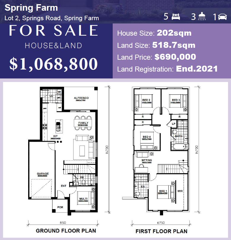 Spring farm house and land package sale