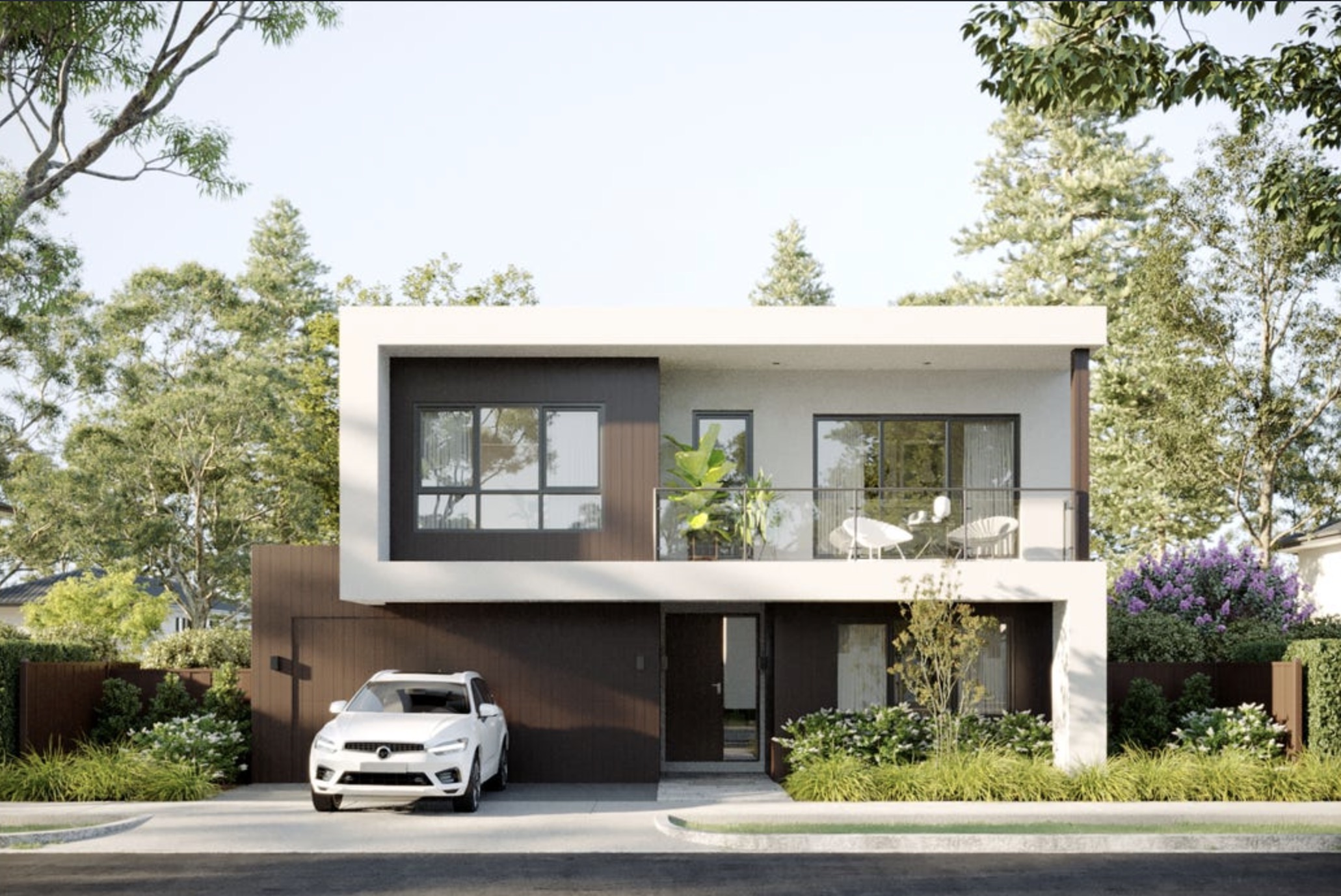 North Epping 位置便利的现代建筑家庭住宅