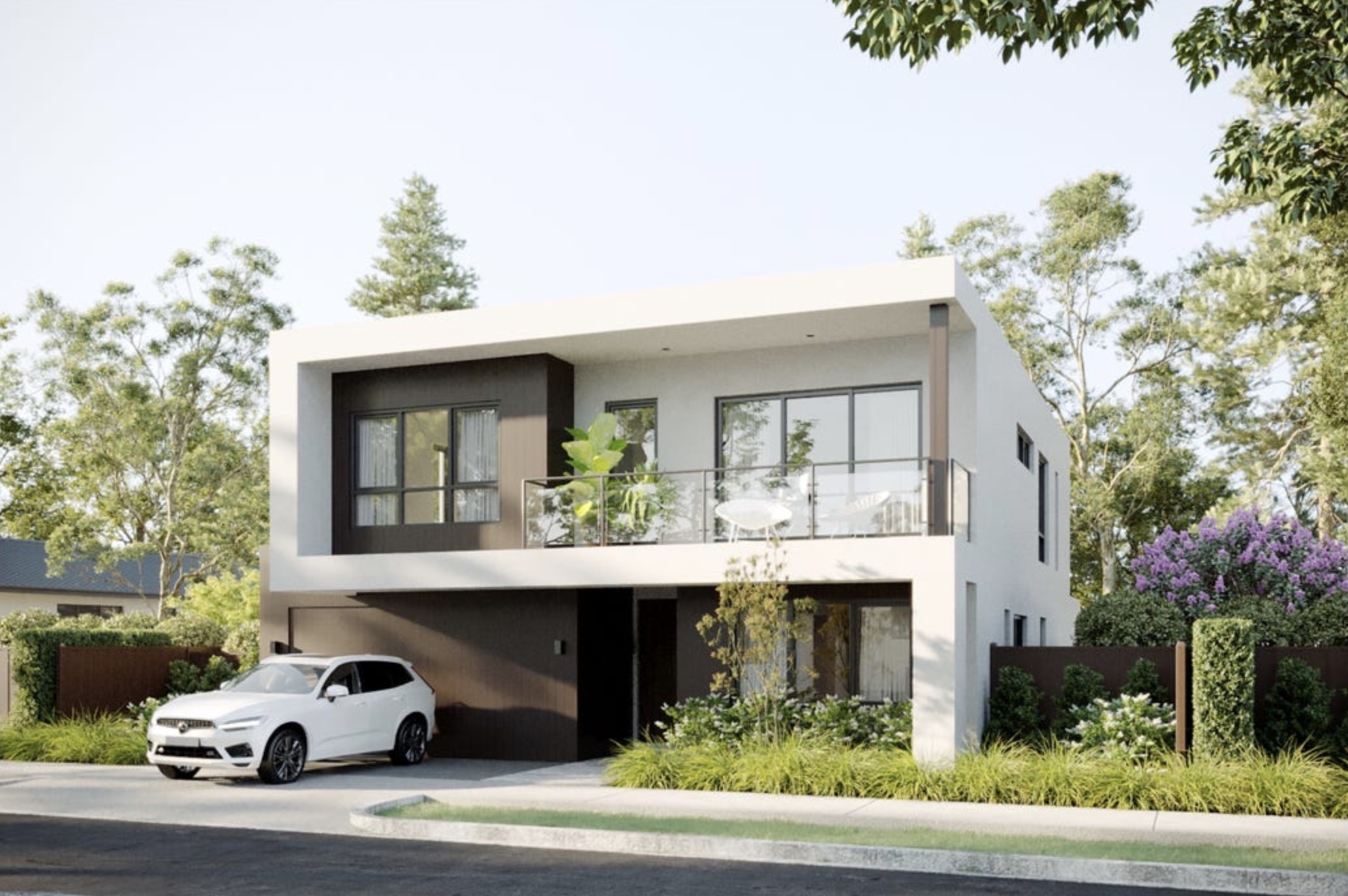 North Epping 位置便利的现代建筑家庭住宅