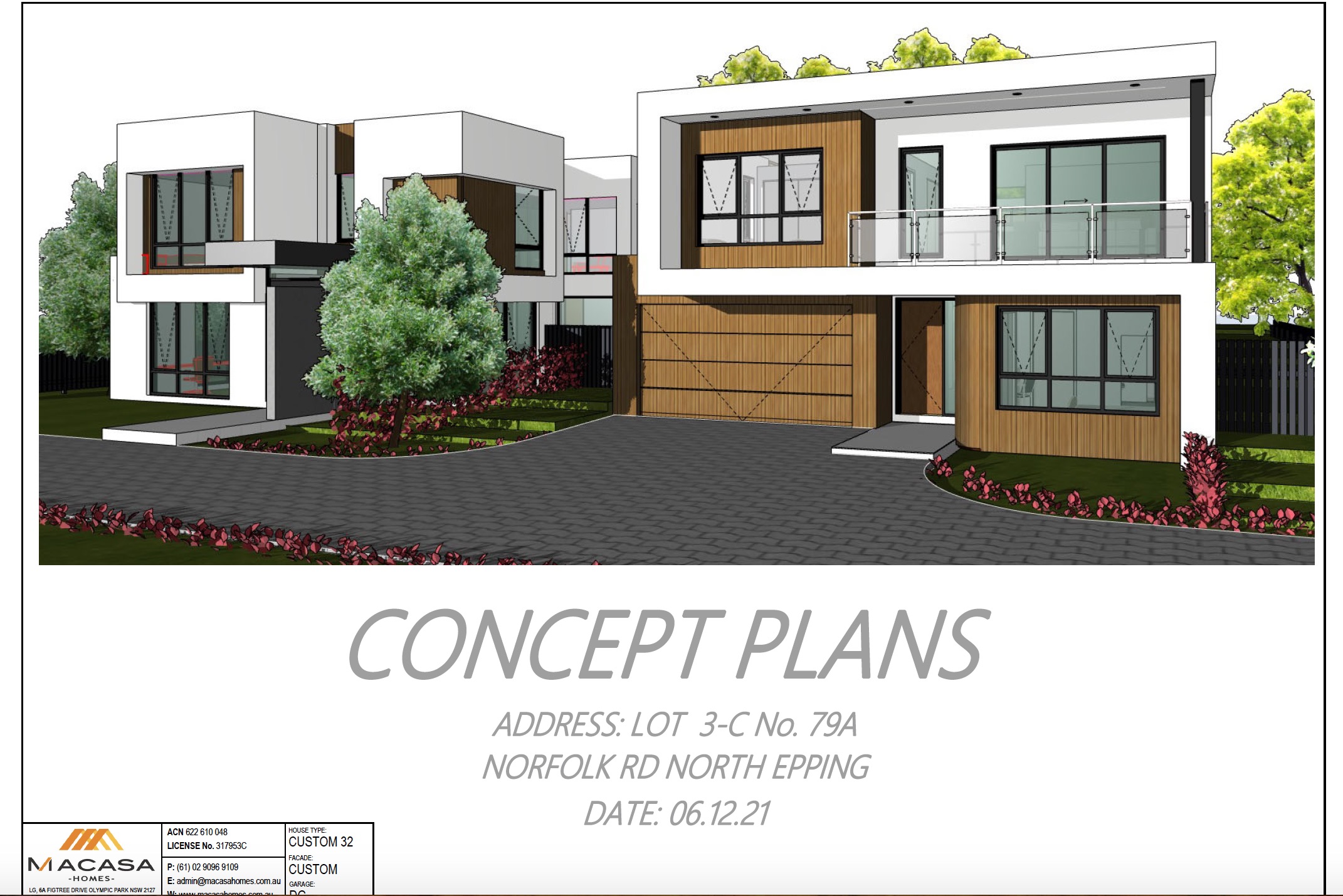 North Epping 位置便利的现代建筑家庭住宅