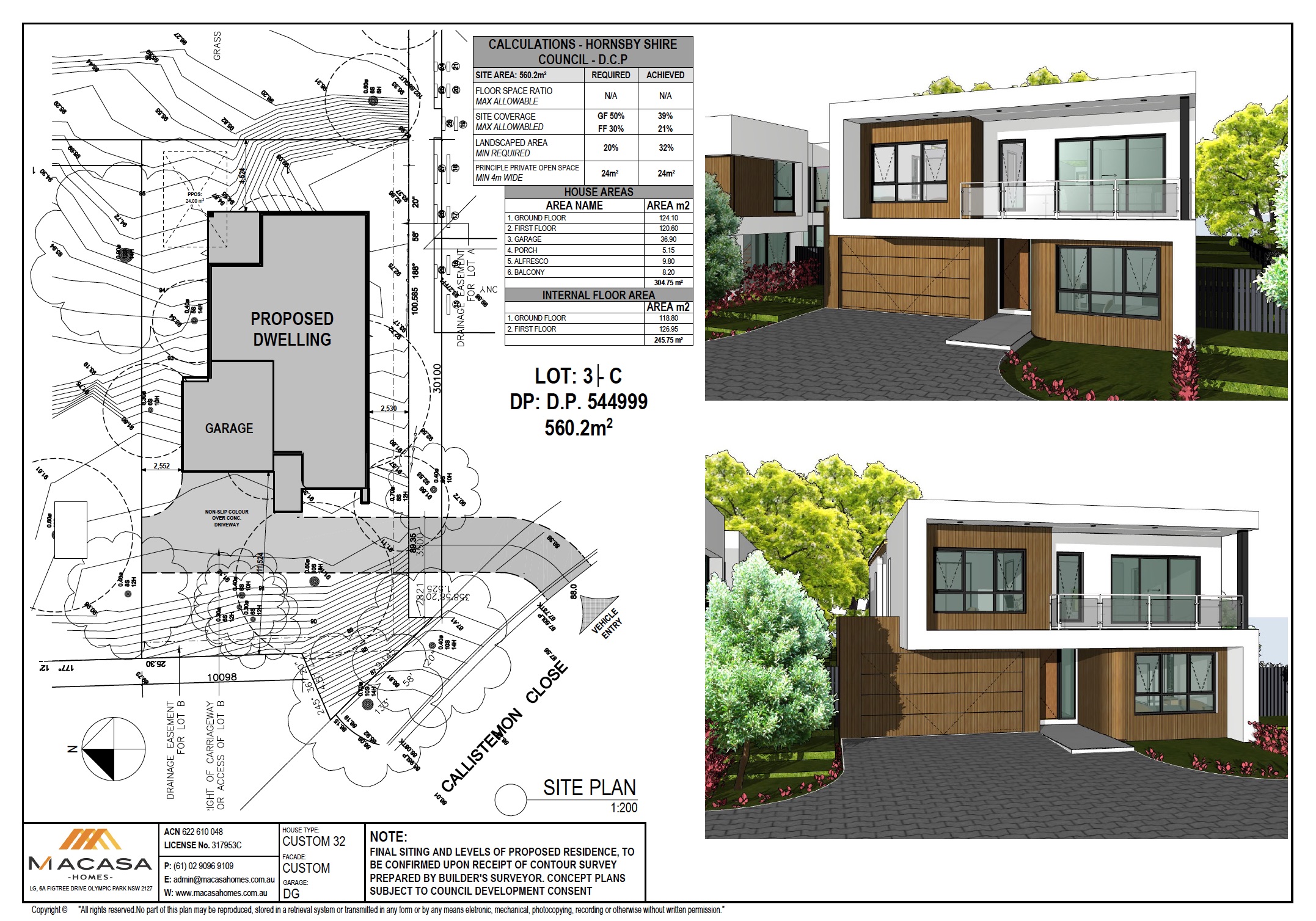 North Epping 位置便利的现代建筑家庭住宅