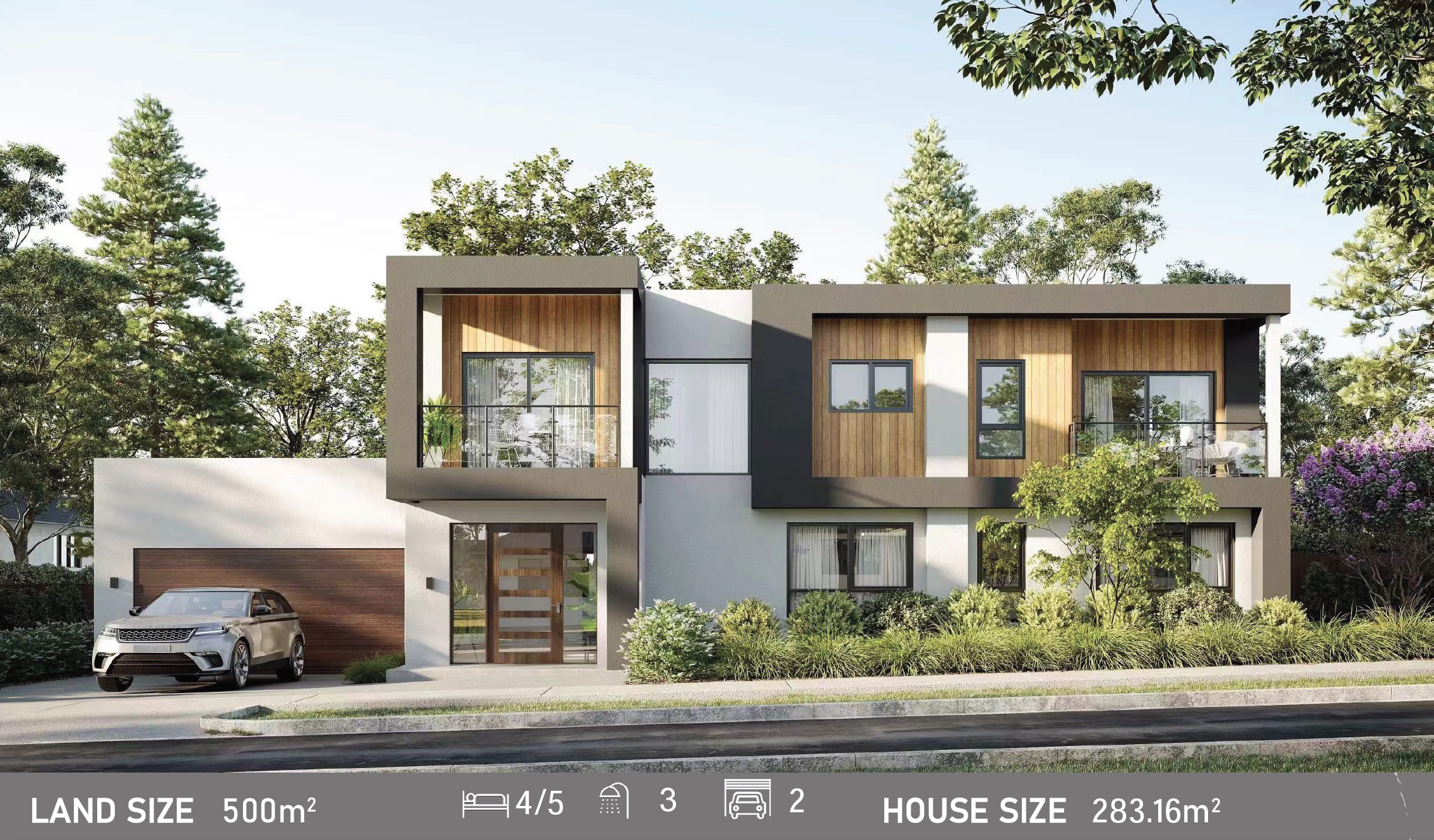 North Epping 位置便利的现代建筑家庭住宅