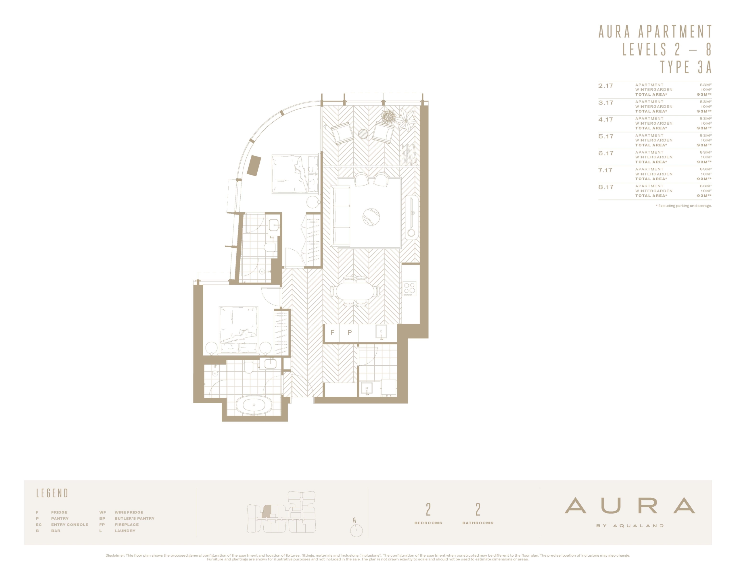 317（3.17）/168 Walker Street｜Type 3A 两房两卫