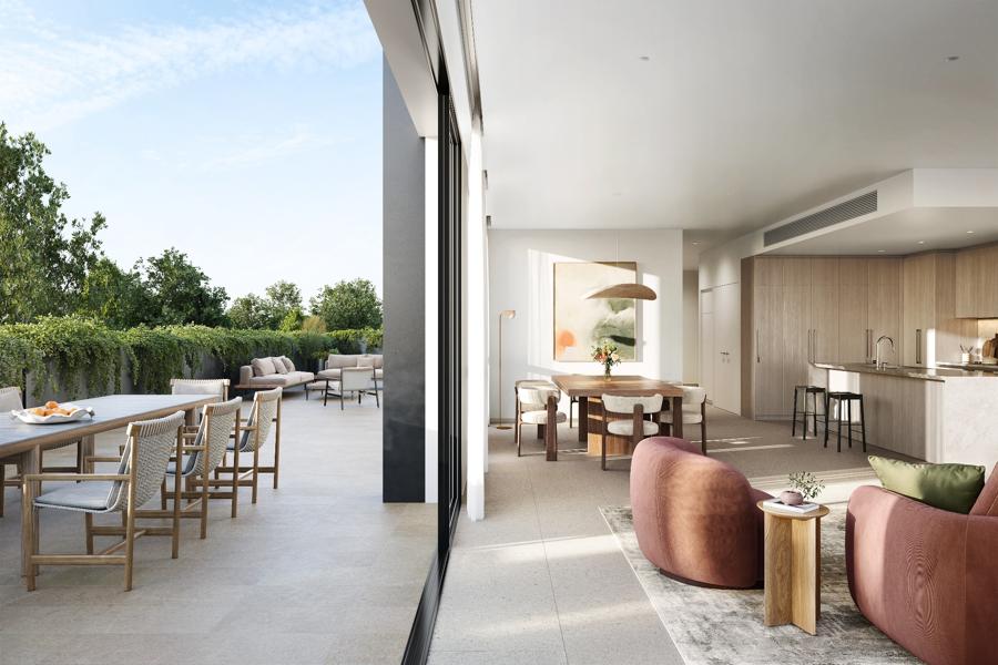 Lindfield House 开发商公开设计资料图；效果图，具体房号配置与景观按对应资料确认。