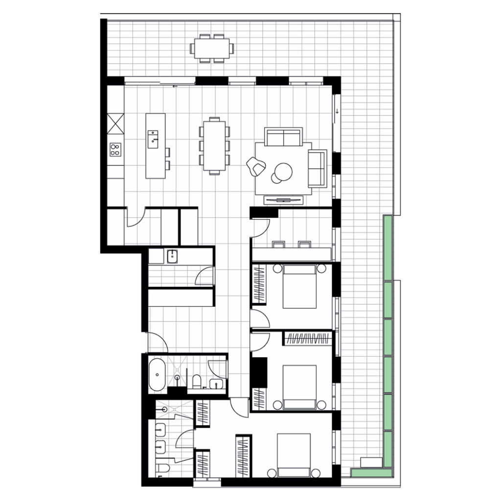 Lindfield House · 3房代表户型