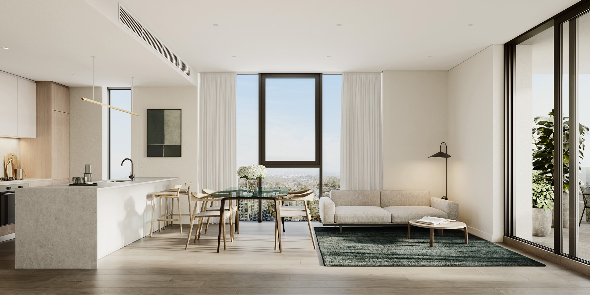 The Macquarie Collection 开发商公开设计资料图；效果图，具体房号配置与景观按对应资料确认。