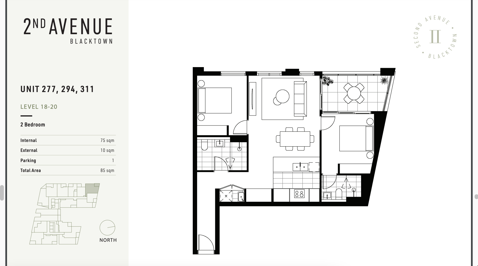 2nd Avenue · 277／294／311（2房）