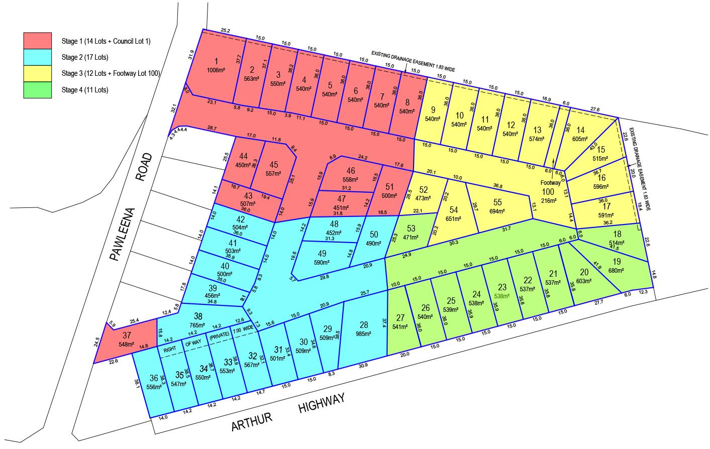 Pawleena Park · 地块规划 · 地块规划示意；不代表即时可售状态