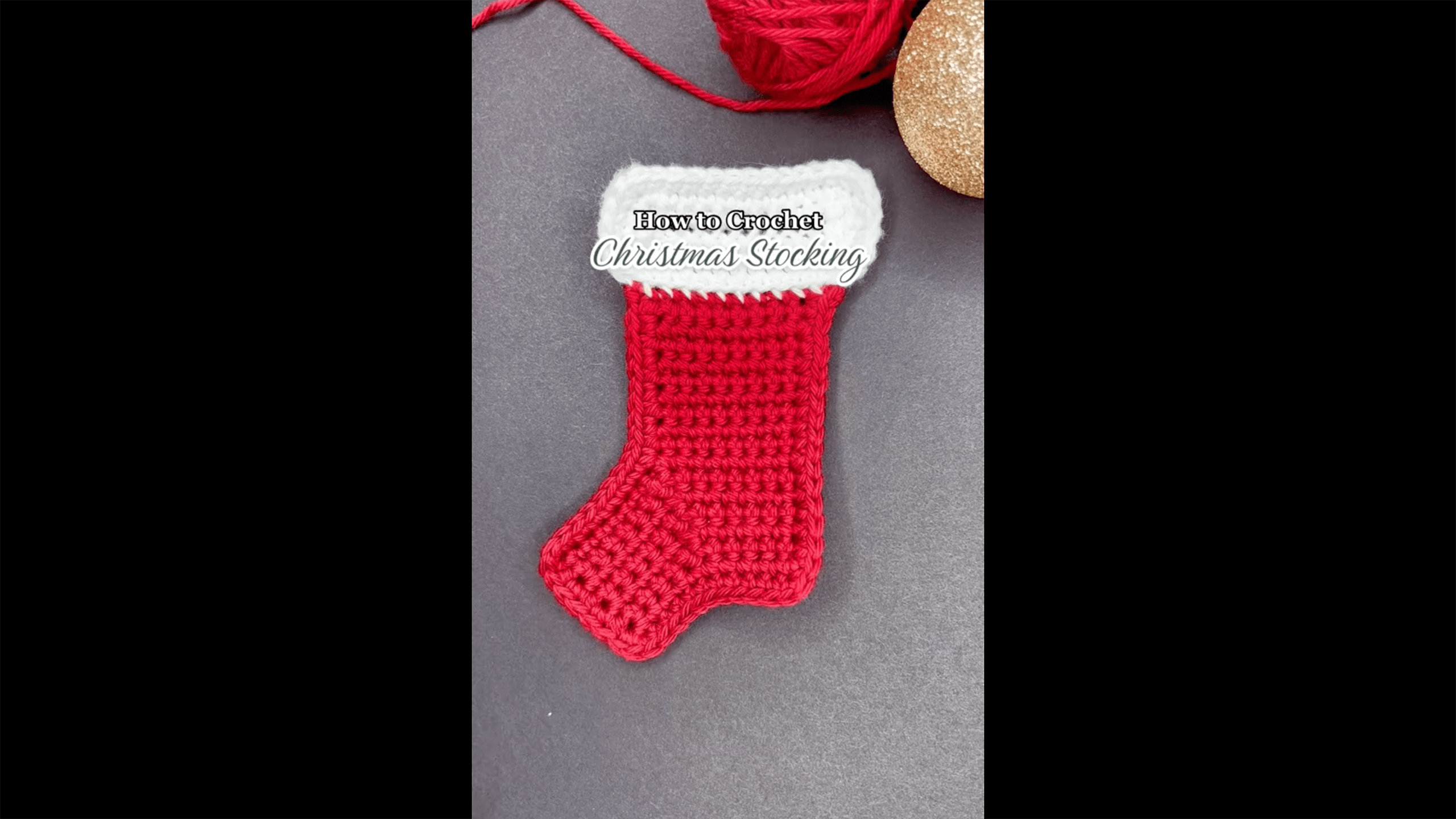 Christmas Stocking Applique Free Crochet Pattern and Tutorial