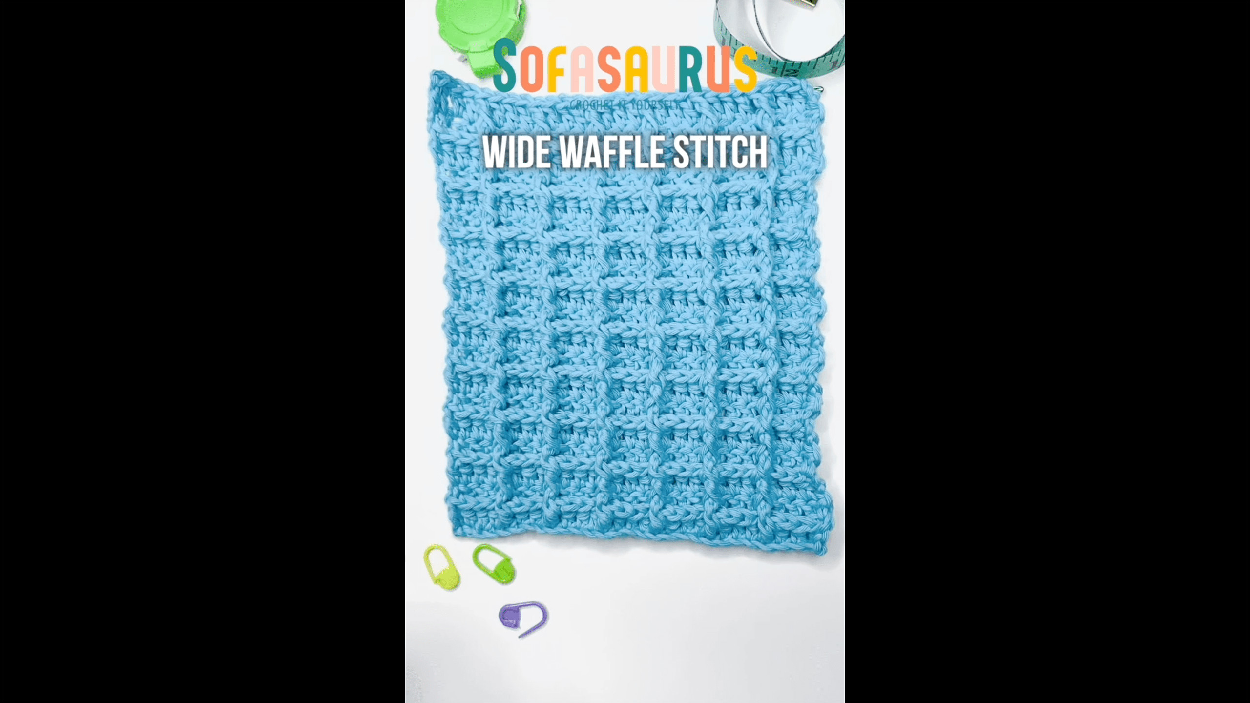 Wide Waffle Stitch Crochet Tutorial