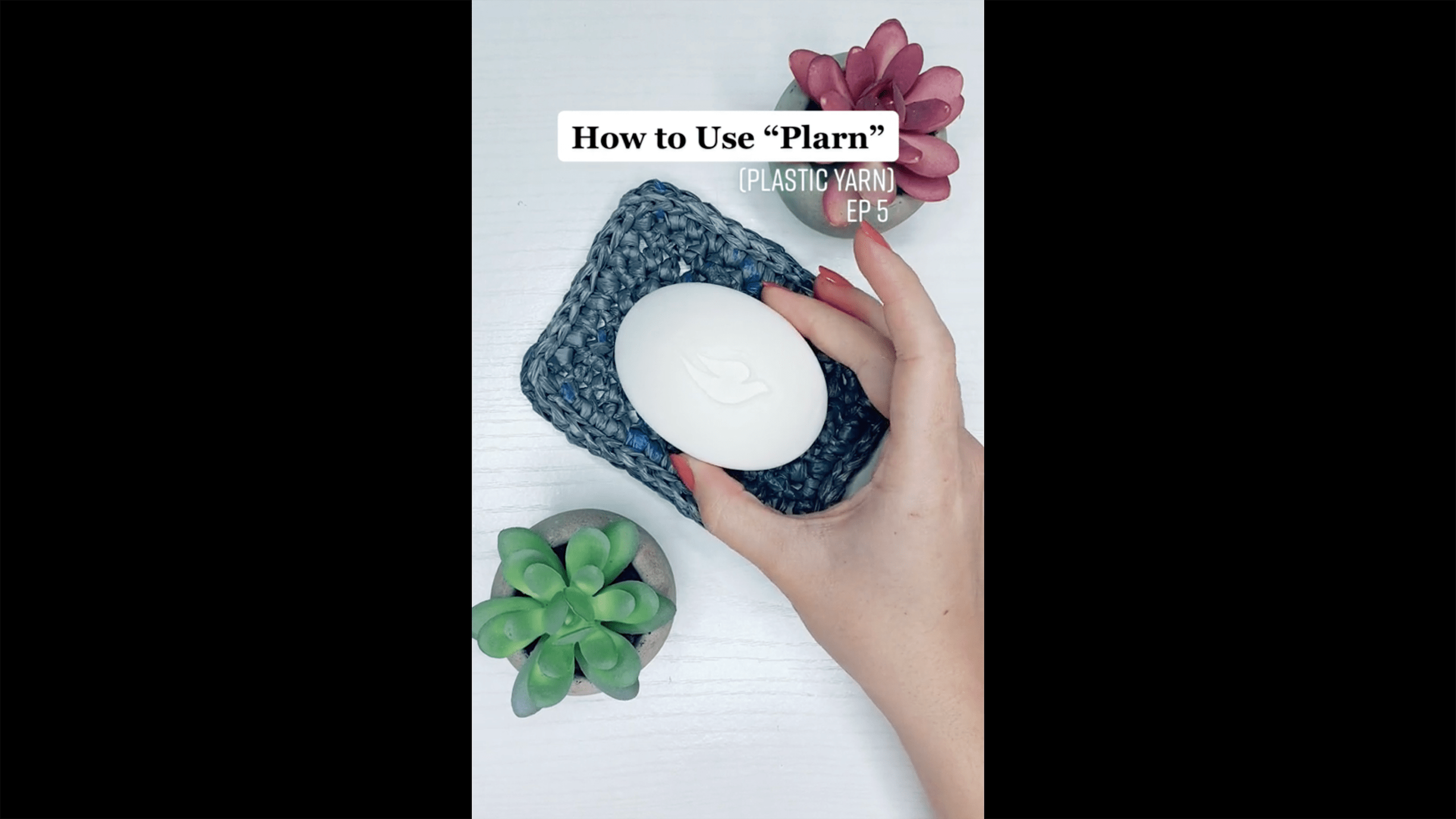 How to Crochet a Plastic Yarn (Plarn) Soap Dish